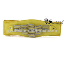 2015 New Design Yellow Fashion Elastic Wide PU Belts Wholesale BC3886-1